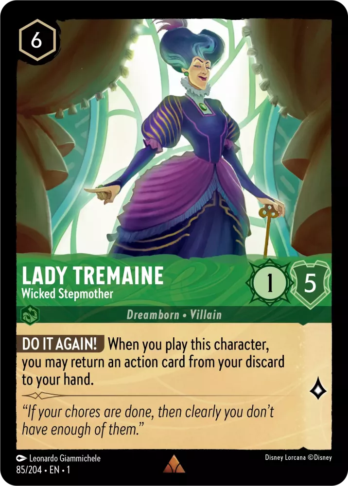 Lorcana The First Chapter 085/204 Lady Tremaine Wicked Stepmother Foil