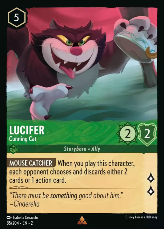 Lorcana Rise of the Floodborn 085/204 Lucifer Cunning Cat