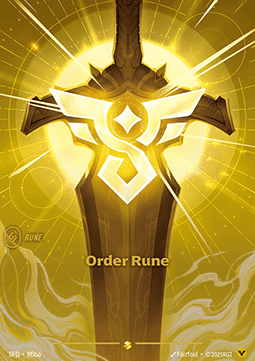 Riftbound Spiritforged R06/221 Order Rune (Showcase)
