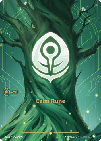 Riftbound Origins 042a/298 Calm Rune (Showcase)