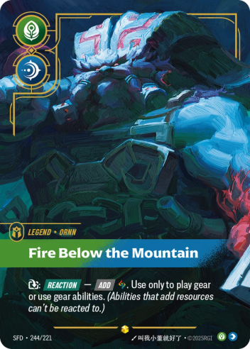 Riftbound Spiritforged 244/221 Ornn Fire Below the Mountain (Showcase)