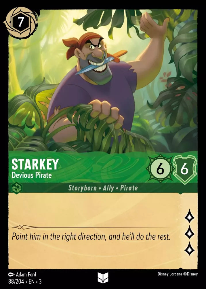 Lorcana Into the Inklands 088/204 Starkey Devious Pirate