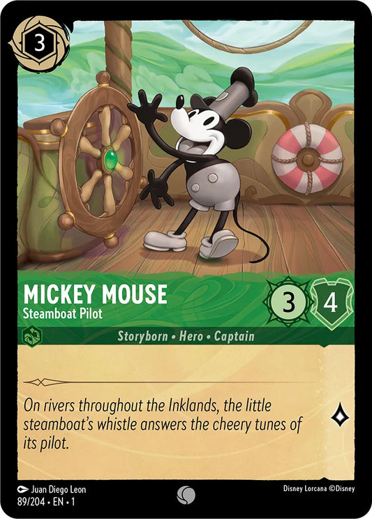 Lorcana The First Chapter 089/204 Mickey Mouse Steamboat Pilot