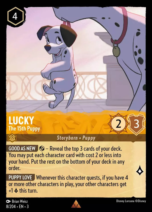 Lorcana Into the Inklands 008/204 Lucky The 15th Puppy