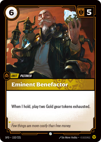 Riftbound Spiritforged 152/221 Eminent Benefactor Foil