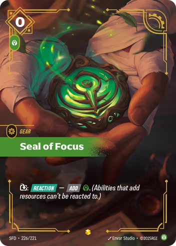 Riftbound Spiritforged 226/221 Seal of Focus (Showcase)