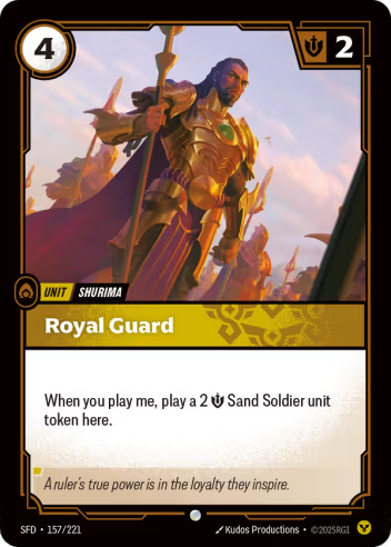 Riftbound Spiritforged 157/221 Royal Guard Foil