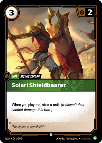 Riftbound Origins 051/298 Solari Shieldbearer Foil