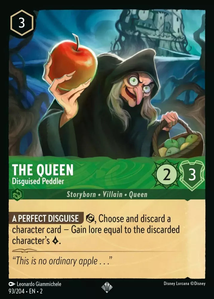Lorcana Rise of the Floodborn 093/204 The Queen Disguised Peddler Foil