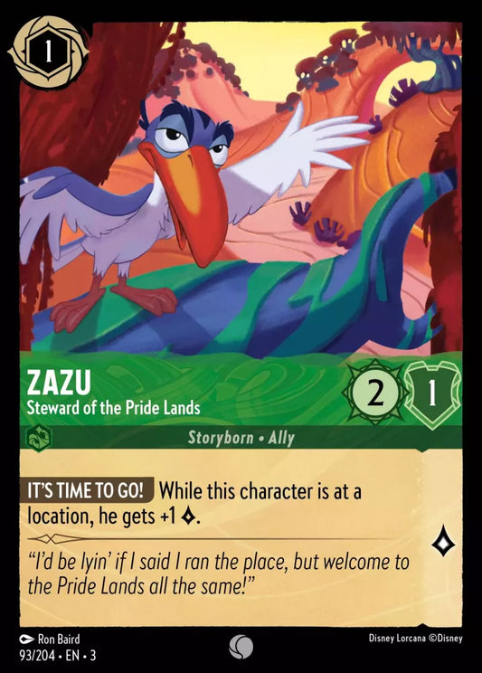 Lorcana Into the Inklands 093/204 Zazu Steward of the Pride Lands