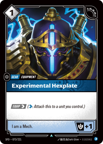 Riftbound Spiritforged 073/221 Experimental Hexplate Foil