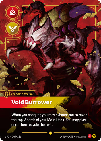 Riftbound Spiritforged 243/221 Rek'Sai Void Burrower (Showcase)