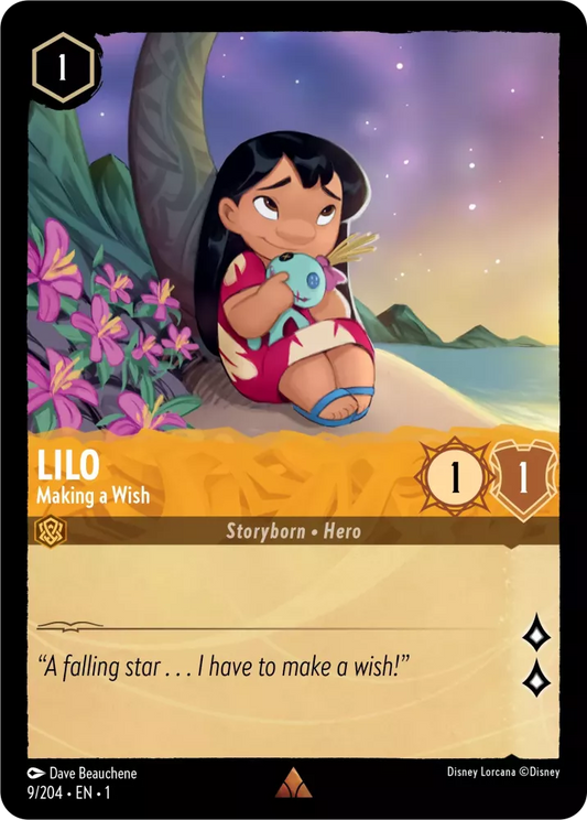 Lorcana The First Chapter 009/204 Lilo Making a Wish Foil