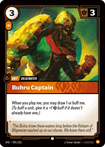 Riftbound Spiritforged 091/221 Buhru Captain Foil