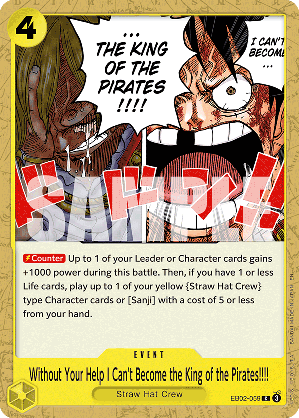 OPTCG Anime 25th Collection EB02-059 Without Your Help I Can't Become the King of the Pirates!!!!