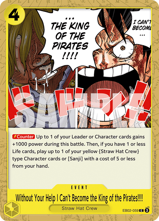 OPTCG Anime 25th Collection EB02-059 Without Your Help I Can't Become the King of the Pirates!!!!