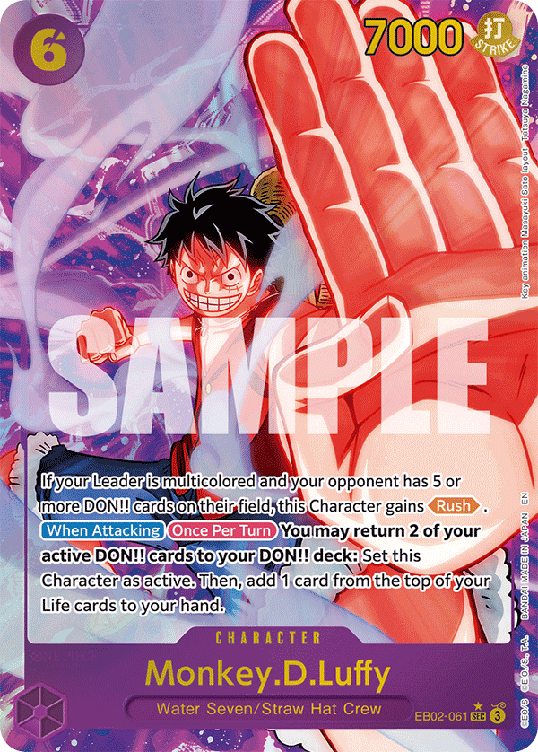 OPTCG Anime 25th Collection EB02-061 Monkey.D.Luffy (SEC) Alternate Art
