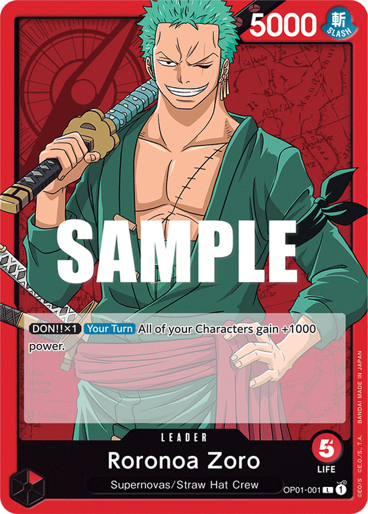 OPTCG Romance Dawn OP01-001 Roronoa Zoro (Leader)