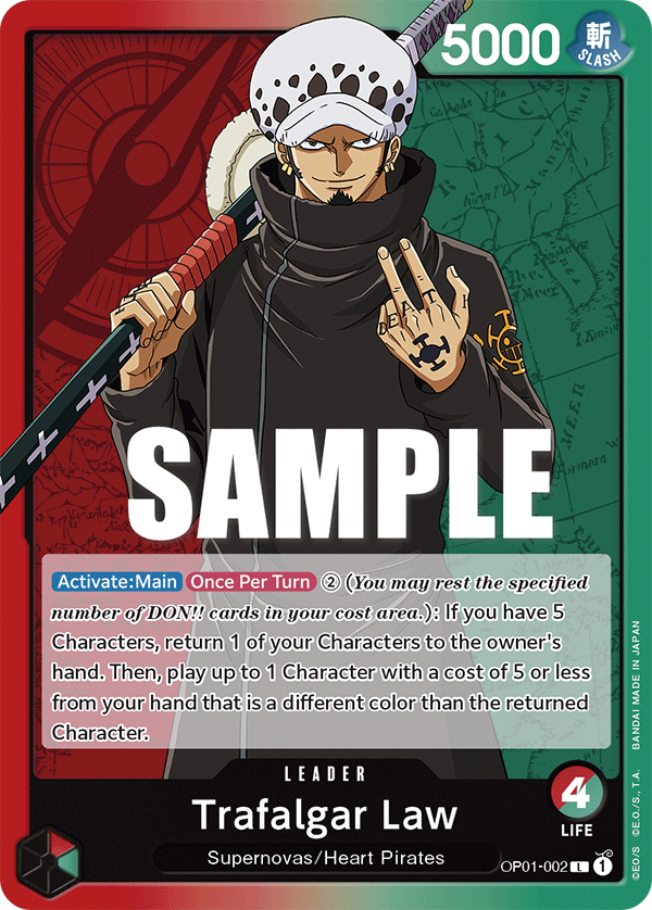 OPTCG Romance Dawn OP01-002 Trafalgar Law (Leader)