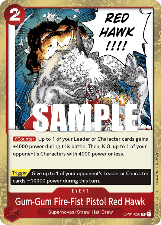 Gum-Gum Fire-Fist Pistol Red Hawk (OP01-026)