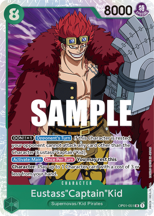 OPTCG Romance Dawn OP01-051 Eustass"Captain"Kid (SR)