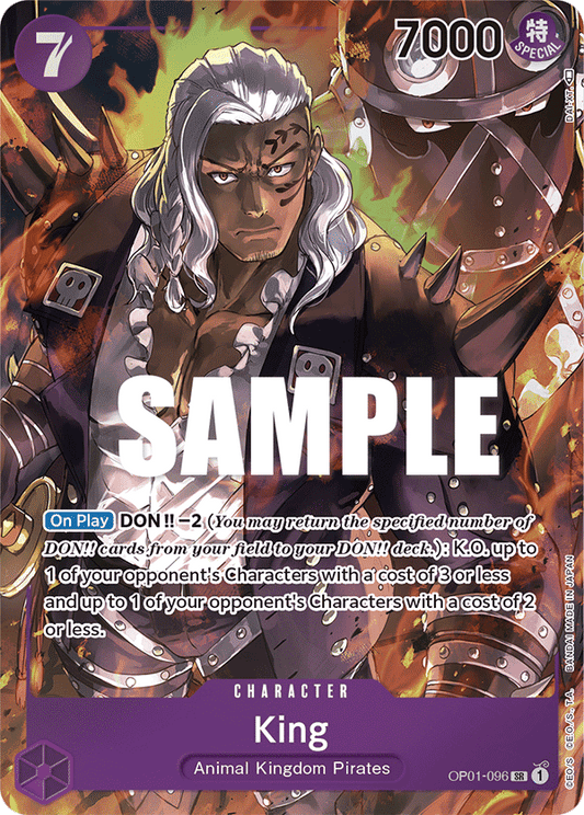 OPTCG Romance Dawn OP01-096 King (SR) Alternate Art