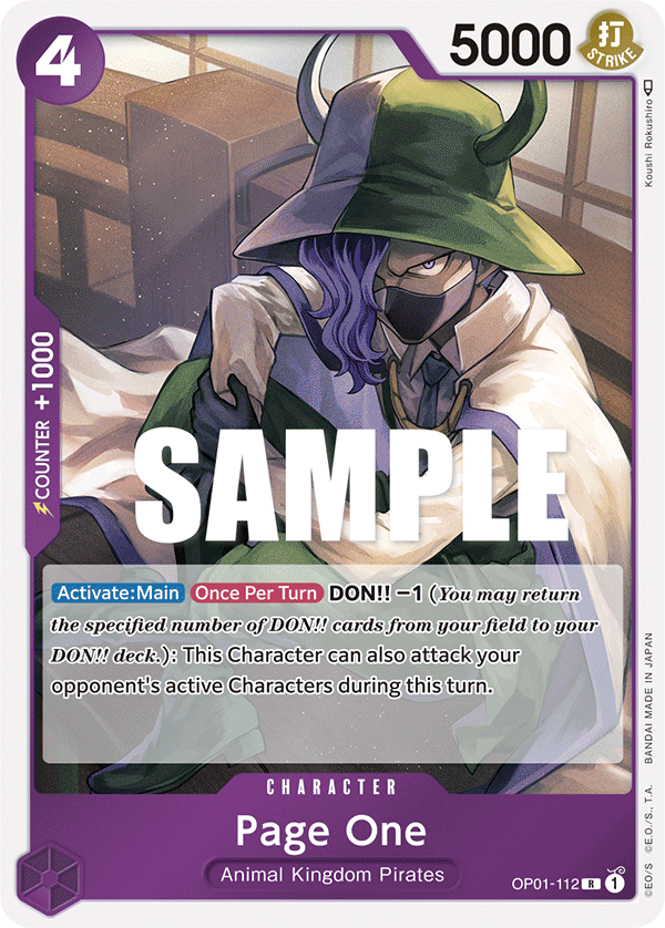 OPTCG Romance Dawn OP01-112 Page One