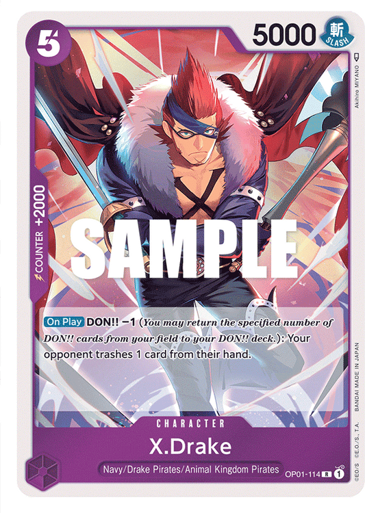 OPTCG Romance Dawn OP01-114 X.Drake