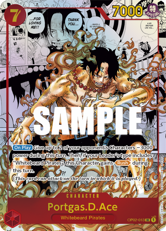 OPTCG Paramount War OP02-013 Portgas.D.Ace (SR) Manga Rare