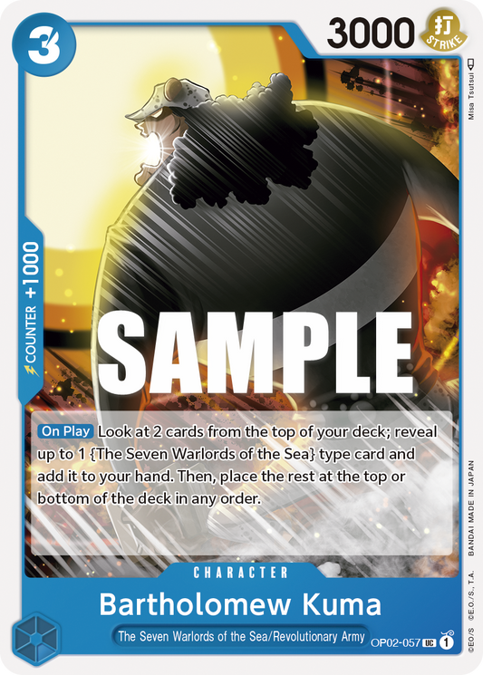 OPTCG Paramount War OP02-057 Bartholomew Kuma