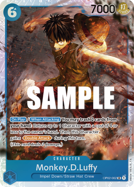 OPTCG Paramount War OP02-062 Monkey.D.Luffy (SR)