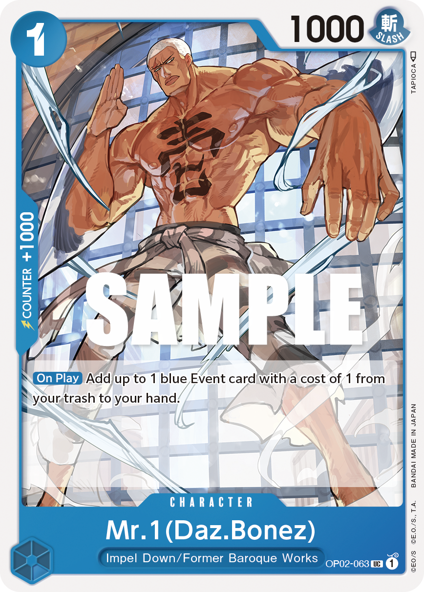 OPTCG Paramount War OP02-063 Mr.1(Daz.Bonez)