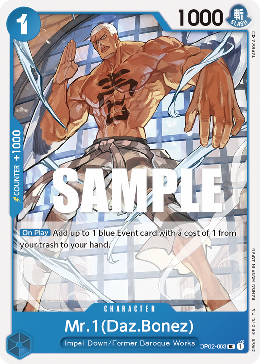 OPTCG Paramount War OP02-063 Mr.1(Daz.Bonez)