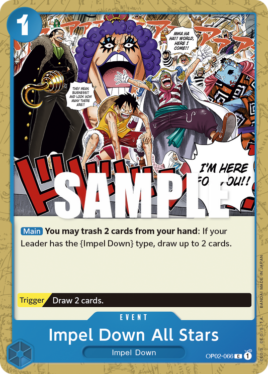 OPTCG Paramount War OP02-066 Impel Down All Stars