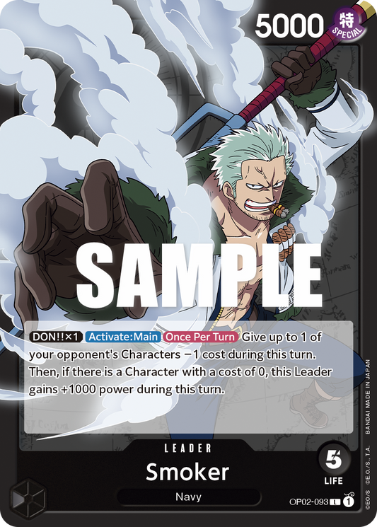 OPTCG Paramount War OP02-093 Smoker (Leader)