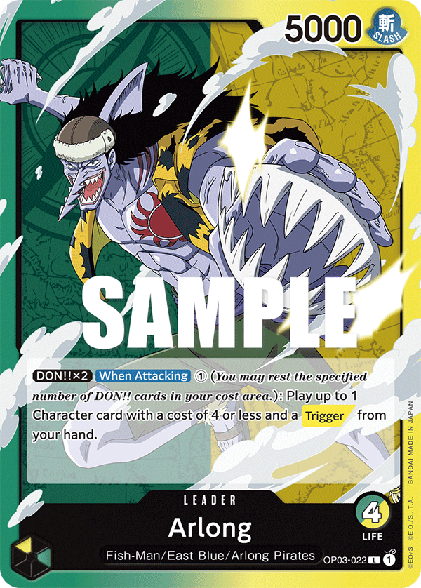 OPTCG Pillars of Strength OP03-022 Arlong (Leader)