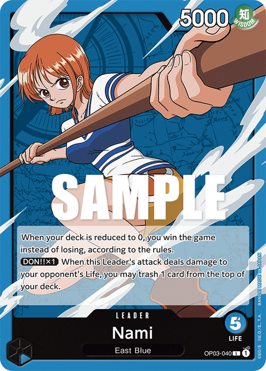 OPTCG Pillars of Strength OP03-040 Nami (Leader)