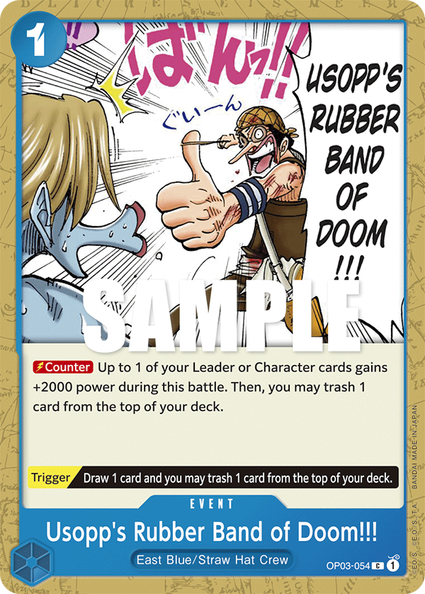 OPTCG Pillars of Strength OP03-054 Usopp's Rubber Band of Doom!!!