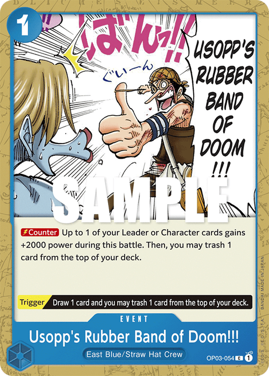 OPTCG Pillars of Strength OP03-054 Usopp's Rubber Band of Doom!!!