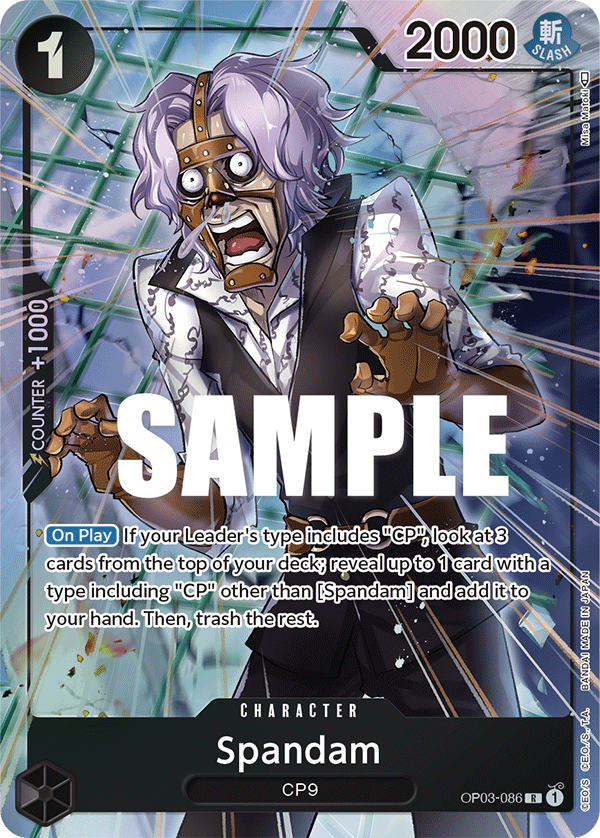 OPTCG Pillars of Strength OP03-086 Spandam Alternate Art