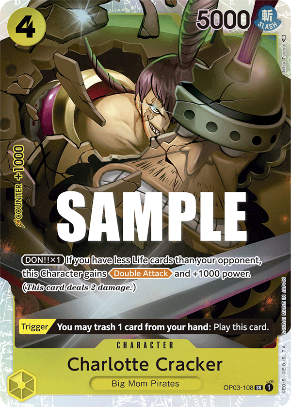 OPTCG Pillars of Strength OP03-108 Charlotte Cracker (SR)