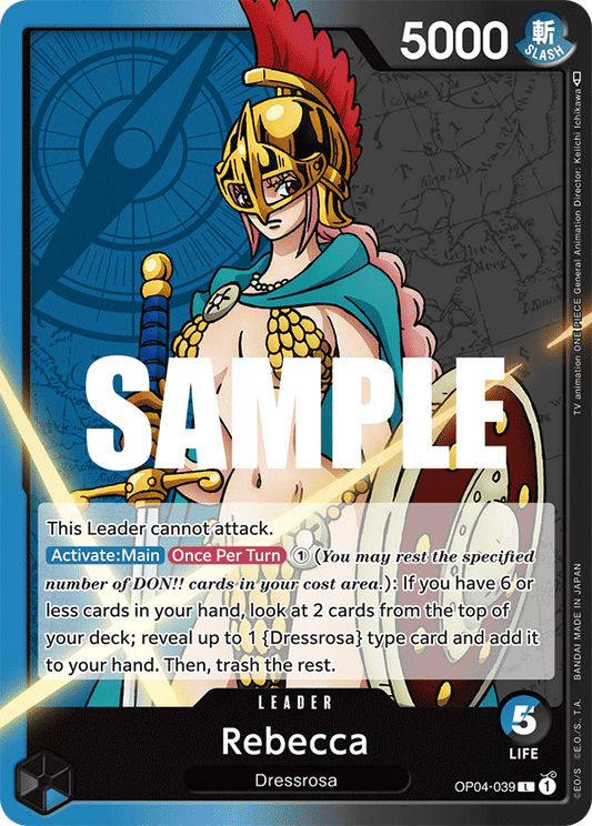 OPTCG Kingdoms of Intrigue OP04-039 Rebecca (Leader)