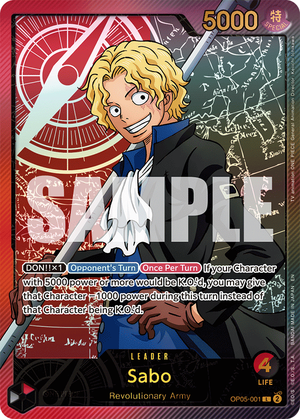 OPTCG Anime 25th Collection OP05-001 Sabo (Leader) Special Rare
