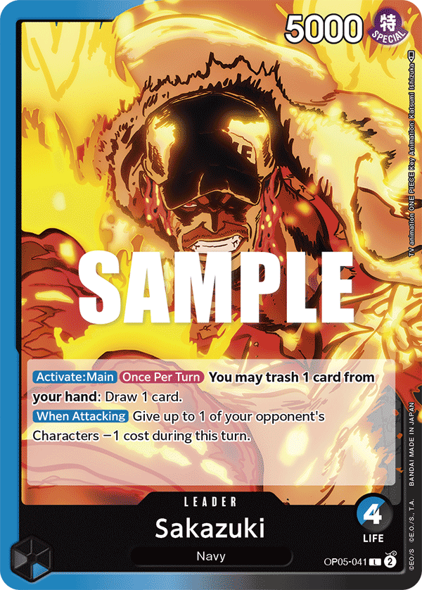 OPTCG Awakening of the New Era OP05-041 Sakazuki (Leader)