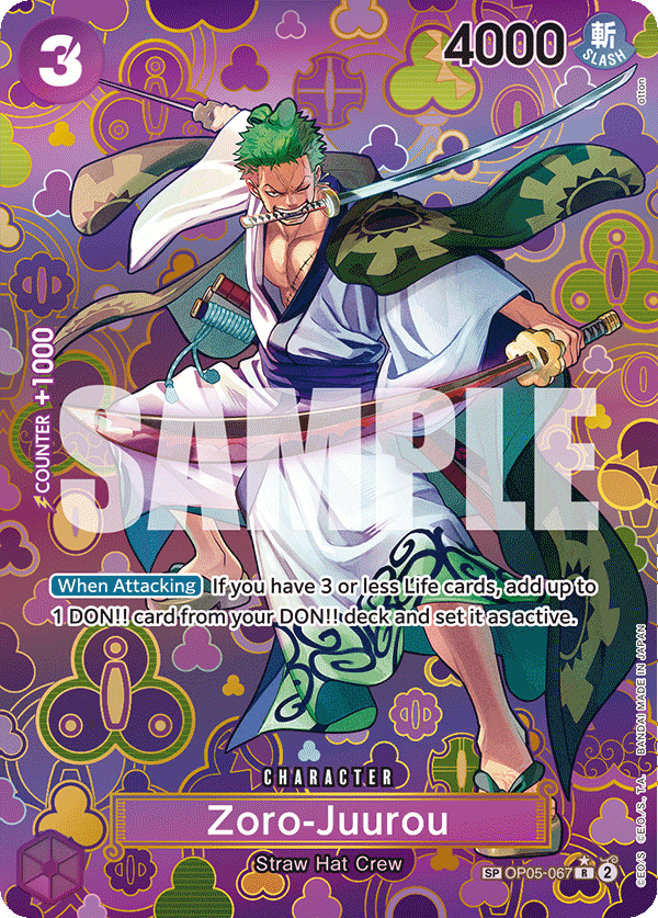 OPTCG Emperors in the New World OP05-067 Zoro-Juurou Special Rare