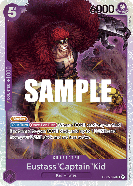 OPTCG Awakening of the New Era OP05-074 Eustass"Captain"Kid (SR)