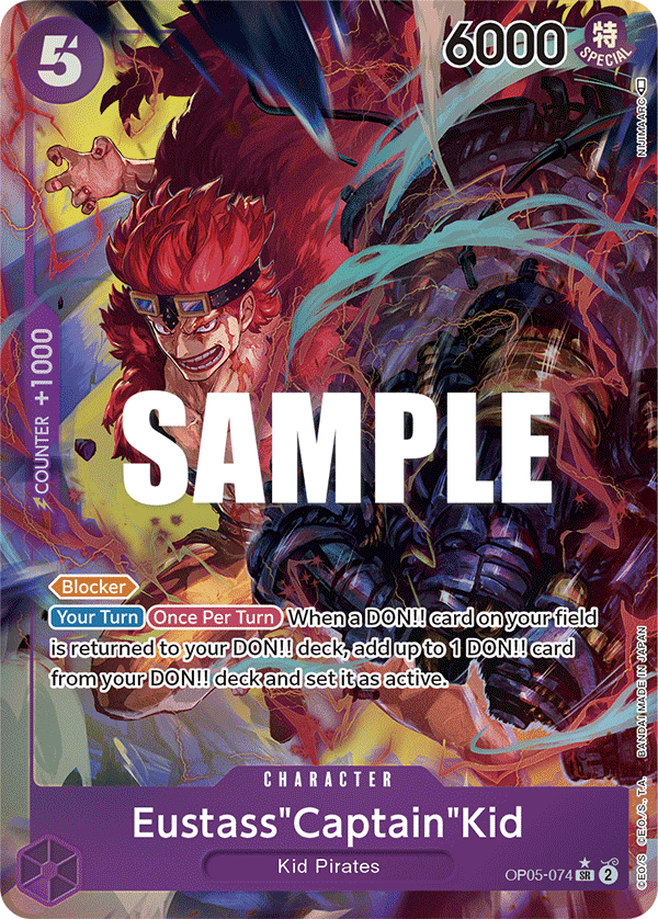 OPTCG Awakening of the New Era OP05-074 Eustass"Captain"Kid (SR) Alternate Art