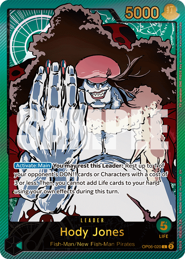 OPTCG Anime 25th Collection OP06-020 Hody Jones (Leader) Special Rare