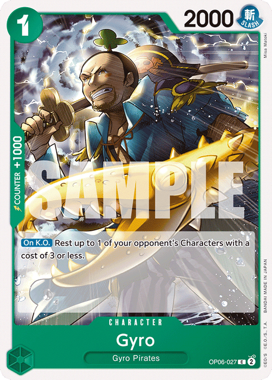 OPTCG Wings of the Captain OP06-027 Gyro