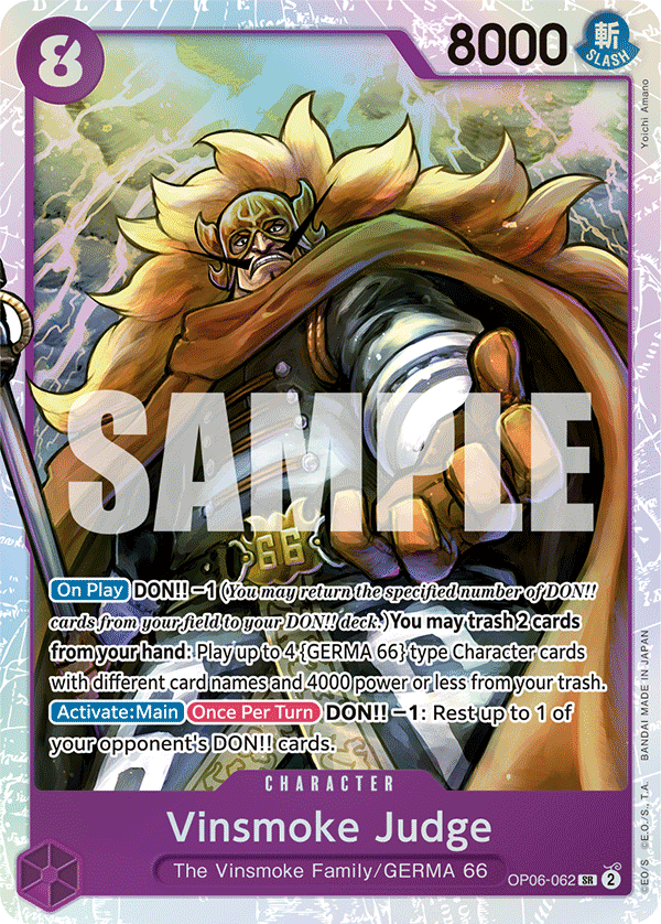 OPTCG Wings of the Captain OP06-062 Vinsmoke Judge (SR)